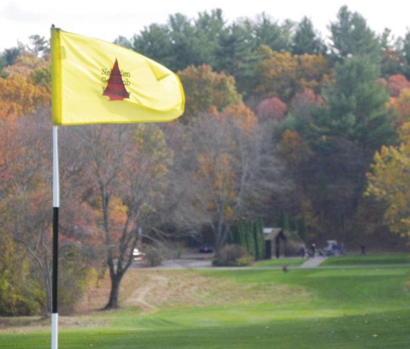 Hole one Flag looking back toward tee box. 